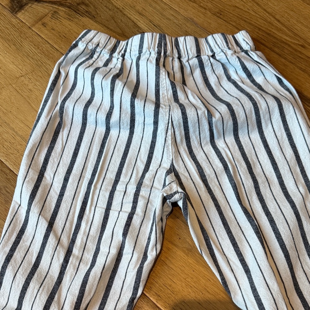 Women's Striped Straight Leg Pants - Picture 4 of 5